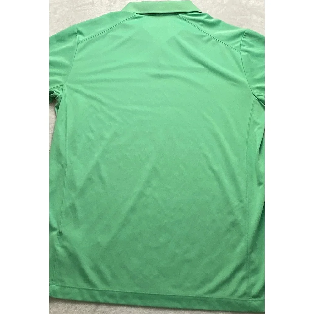 Nike Golf Dri-FIT Polo Shirt Mens XL Green Irish Open Shamrock Logo Short Sleeve